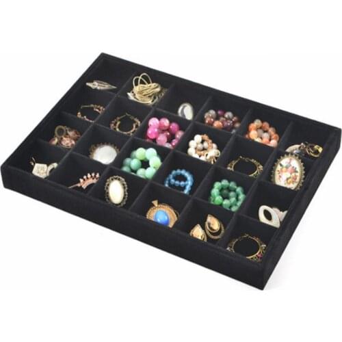 50%HOT 10/12/24/30/36/45 Grids Ring Earrings Jewelry Organizer Display Tray Storage Box