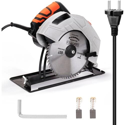 7 Inch Electric Circular Saw Household Aluminum Body Portable Woodworking Electric Saw Table Saw Electric Saw Machine Flip Power