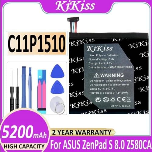 Original KiKiss 5200mAh Top Capacity Tablets Battery for ASUS C11P1510 Tablets Battery for ASUS ZenPad S 8.0 Z580CA PC