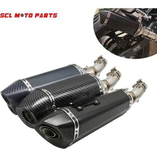 ALconstar-Racing Motorcycle Middle Link Pipe + Exhaust Muffler One Set Stainless Steel 51mm For Kawasaki NINJA400/Z400 2017-2018