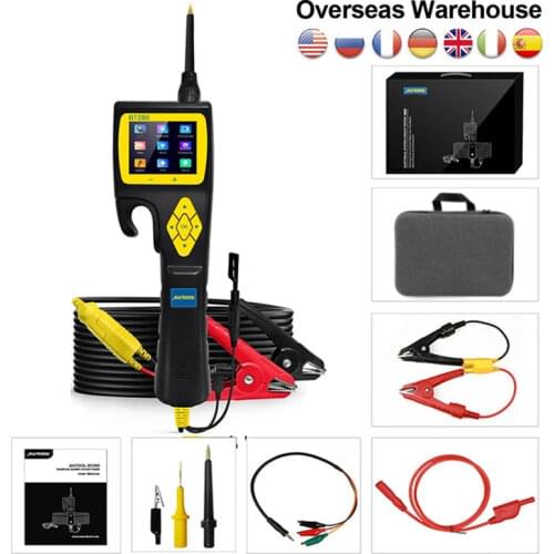 AUTOOL BT280 Car Electric System Circuit Tester 9V-30V Multimeter Relay Diode Oscilloscope Tester Current Adjustable 2.4" Screen