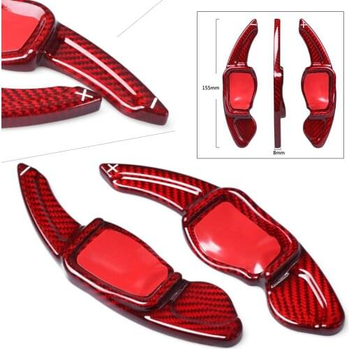Carbon Fiber Car Steering Wheel Shift Paddle Shifter Extension For VW MK5 MK6 R20 R32 R36 CC Scirocco