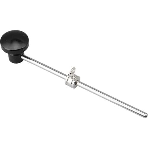 Bass Drum Beater Kick Aluminum Drum Foot Pedal Beater with Silicone Head for Drum Part Percussion Instrument (Black)