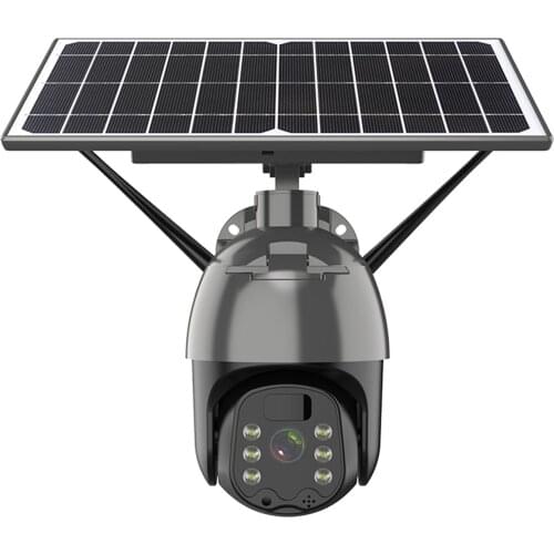 Solar Camera Outdoor Wireless PTZ - WiFi Home Spotlight Camera System, Rechargeable Battery Powered 1080 HD Color Night