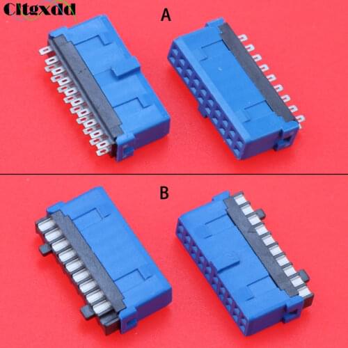 Cltgxdd 1PCS USB 3.0 19P 20P 19 Pin 20 Pin Mainboard Motherboard Plug Connector Female Socket for DIY USB3.0 Cable