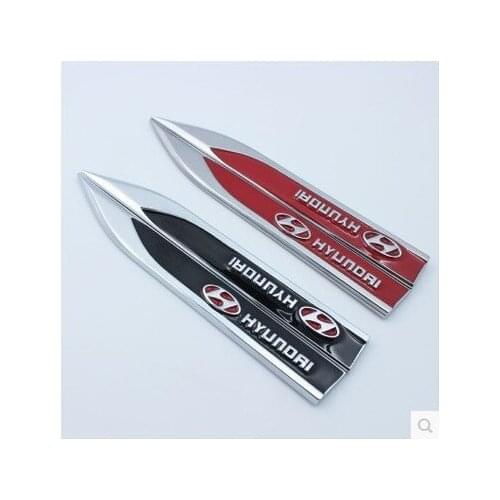 2pcs/lot stainless steel both sides Fender decoration cover for Hyundai car accessories car decoration accessories