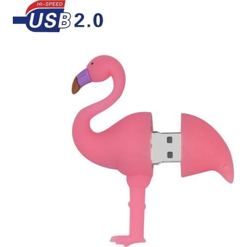 Flamingo Cartoon Usb Flash Drive 8GB 16GB 32G 64G 4gb High Speed 32GB Memory Usb Stick 2.0 Pen Drive Pendrive Flash Drive for PC