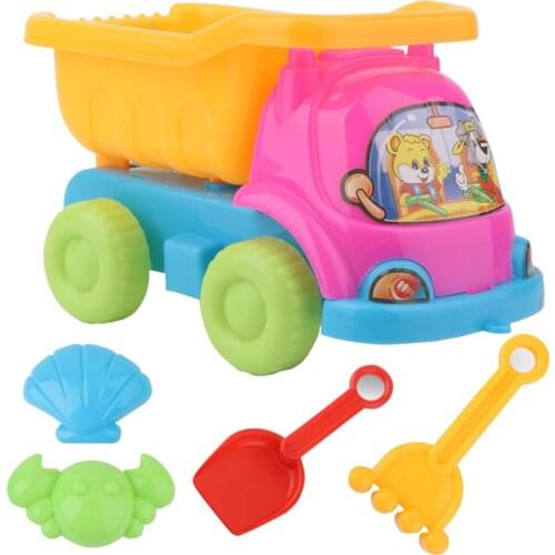 5 Piece Beach Toy Sand Set Sand Play Sandpit Toy Summer Outdoor Toy Mini Beach Transport Truck Childs Gift Beach Toy