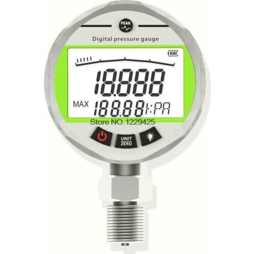 Dia 60mm 80mm 100mm Stainless Steel Intelligent Precision Digital Pressure Gauge Vacuum Water Hydraulic Pressure