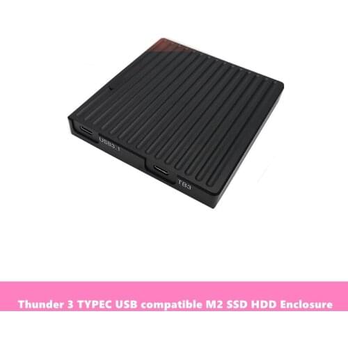 Thunderbolt 3 Compatible TYPEC USB3.0 USB2.0 Compatible NVME SSD Mobile Hard Disk Box Support Windows Mac Linux OS Android