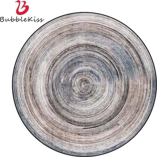 Bubble Kiss Round Rug Brown Creativity Annual Ring Carpets For Living Room Home Coffee Table Mat Carpet Bedroom Decor Area Rugs