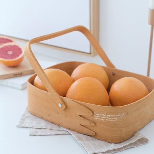 Creative Wooden Chips Woven Basket Retro Bread/Fruits Plates Europe Style Kitchen/Living Room/Bedroom Storage Tray Home Decor