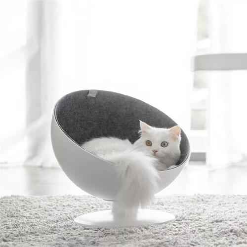 Pet Cat Bed Comfortable Deep Sleep Cat Boss Beautiful Cats Nest Four Seasons 360 Degree Uniform Rotation Pets Supplies