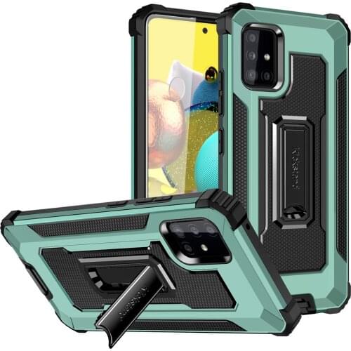 Newest Metal Stand Holder Phone Case for Samsung Galaxy S20 FE S21 Ultra A52 A32 A91 A71 A51 5G A02 Note 20 Anti-Fall Cover