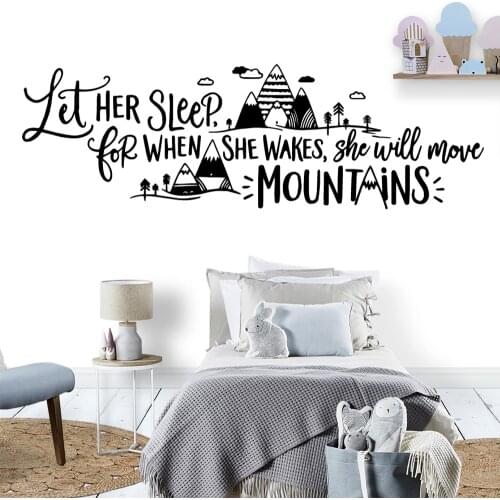 Cartoon Mountain Decal Removable Vinyl Mural Poster Home Decoration Accessories For Living Room Vinyl Mural Decal