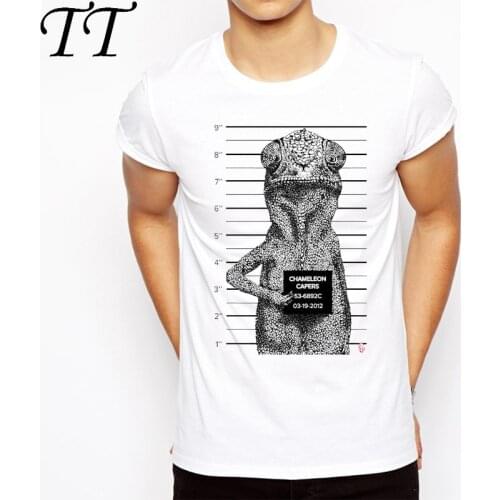 Men Summer Cool Tops Casual Chameleon Printed and Short Sleeve O-neck comfortable t-shirt 2019 Fashion brand T shirt Cool design