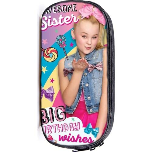New Jojo Siwa Cute Stationery Bag Boys Girls Cosmetic Cases Fashion Cute High Quality Kids Pencil Bag Daily School Supplies