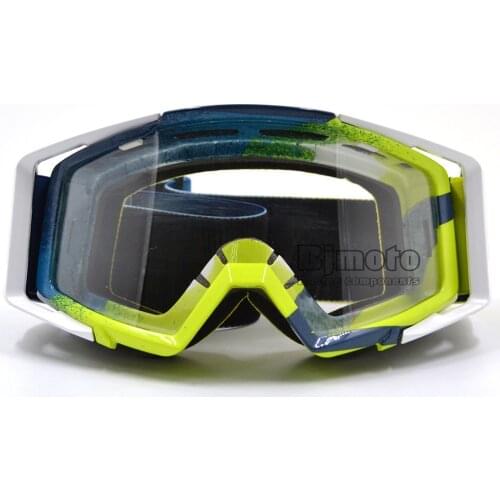 BJMOTO Motocross Goggles Glasses for Helmet Racing Gafas Dirt Bike ATV MX Goggles Clear Tinted Lens Off Road Adjustable