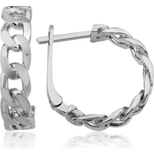 Genuine 925 Sterling Silver Chain Accents Ring Earrings Quality products, Flamboyant Designs Hundreds Of kinds of earrings