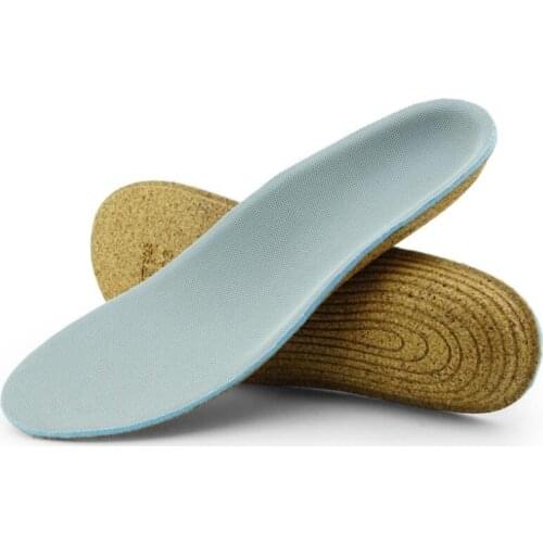 Adult Cork Flat Foot Internal and External Eight-character Correction Insole X/o Type Leg Cushioning Orthopedic Insole