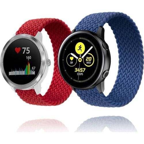 For Garmin Vivoactive 3 4 Band 20mm 22mm Straps For Nylon Elastic Bracelets Vivomove HR Venu Watch Forerunner 645 245 Watchband