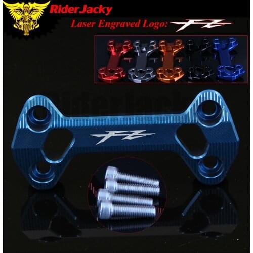 RiderJacky 7/8''(22mm) Motorcycle CNC Handlebar Fat Handle Bar Riser Mount Clamp Top Cover For Yamaha FZ16 FZ 16