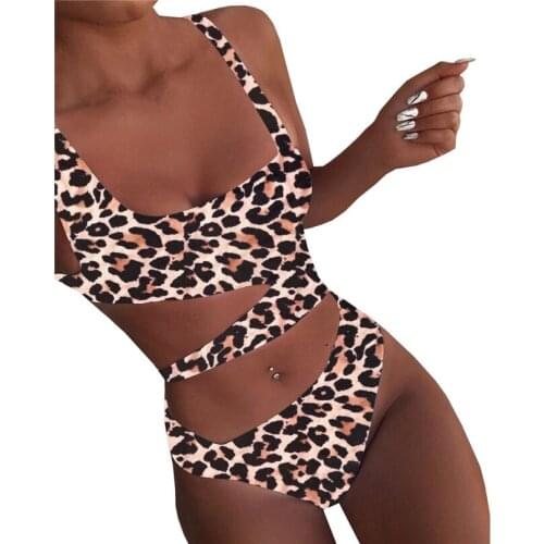 YGYEEG Sexy New Women Swimwear Solid One Piece Swimsuit Bikini Beachwear Bathing Suit Beach Leopard Dot Print Black 2021 Clothes