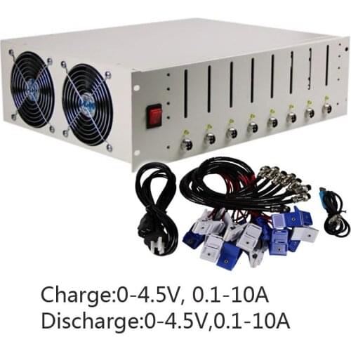 8-channel Battery Split Cabinet Lithium Battery Capacity Tester 10A 4.5V Charge 10A4.5V Discharge Cyclic Aging Online Software