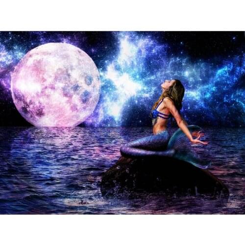 YIKEE diamond painting Mermaid,diamond painting colorful,full square diamond painting K798