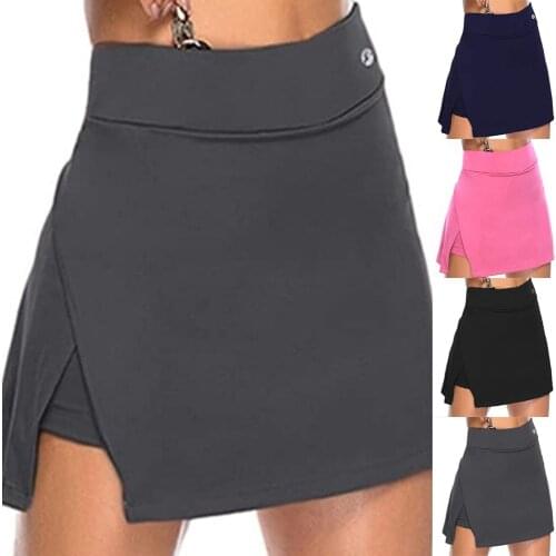Women Summer Irregular Split High Waist Elastic Skirt Running Tennis Golf Gym Breathable Comfortable New Clothes