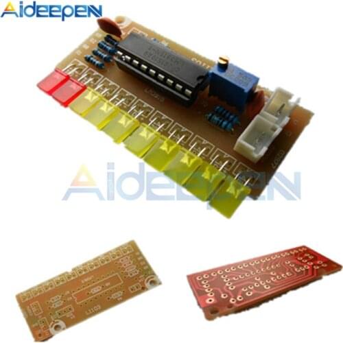 DC 9V-12V LM3915 Funny 10 LED Sound Audio Level Indicator DIY Kit Electronic Audio Spectrum Analyzer Indicator Suite