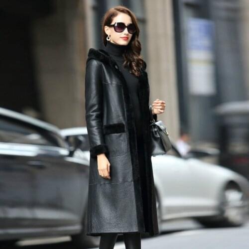 Clothes Natural 2020 Coat Sheep Shearing Wool Parka Fur Real Leather Jacket Women TOTGG6669 YY2268