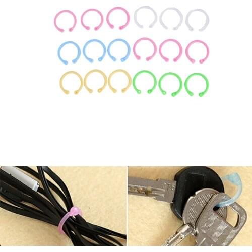 1 Box Plastic Ring Binder for Spiral Notebook Diary Loose Leaf Book Binding DIY 30pcs/set