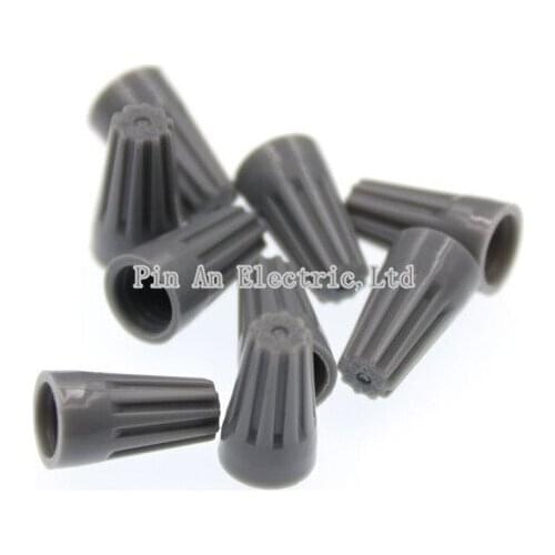 100pcs, P1, Gray , spring type thread pressing cap, closed terminal, spring type connection cap, electric wire cap