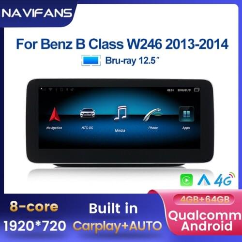 1920x720 Android 10 Car Multimedia For For Mercedes Benz B Class W245 W246 2011-2018 Radio 4G LTE DSP Blu-ray anti-glare screen