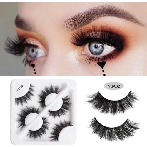 2/3/4 PCS Natural False Eyelashes Fake Lashes Long Makeup 3d Mink Lashes Extension Eyelash Mink Eyelashes Beauty Tool Maquiagem