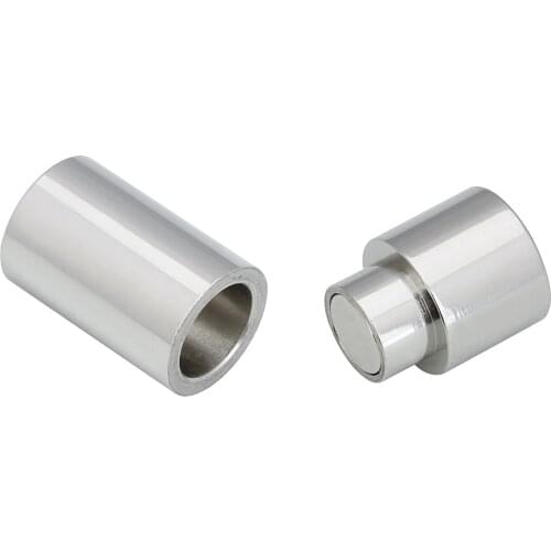 2set/lot Silver Color Stainless Steel Strong Magnetic Clasp Fit for 7mm Round Leather Cord Necklaces Bracelets Connectors