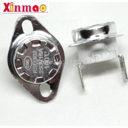 3pcs KSD302 16A 250V 40-130 85C Degree Ceramic KSD301 Normally Closed Temperature Switch Thermostat 45 55 60 65 70 75 80 85C 9