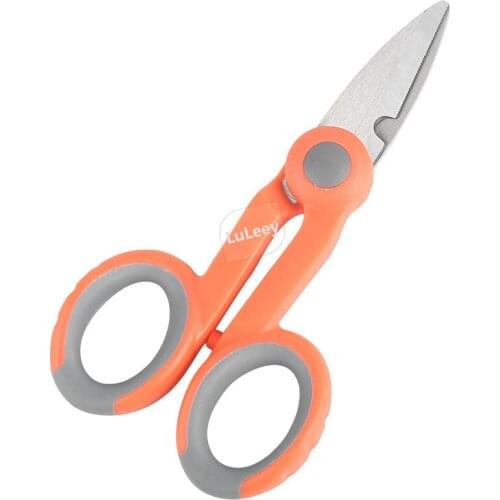 5pcs Keffra scissors Tri-hole Fiber Optic Stripper CFS-3 FTTH Cable Stripper Kevlar Scissors Cutter