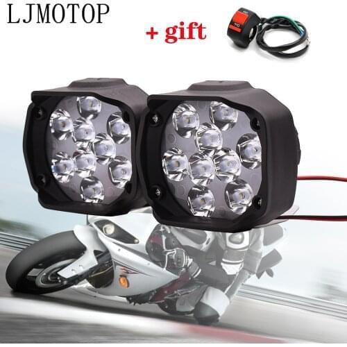 6/9 LED Motorcycle Headlight Fog Driving Lights Front Head Auxiliary Lamp For Honda CBR600 F2,F3,F4,F4i VTX1300 CB R650F 650F