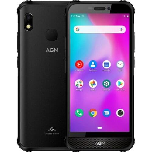 AGM A10 Front placed speaker 5.7"HD+ 4GB/6GB RAM 64GB/128GB ROM Android™ 9 Rugged Phone 4400mAh IP68 Waterproof Smartphone OTA