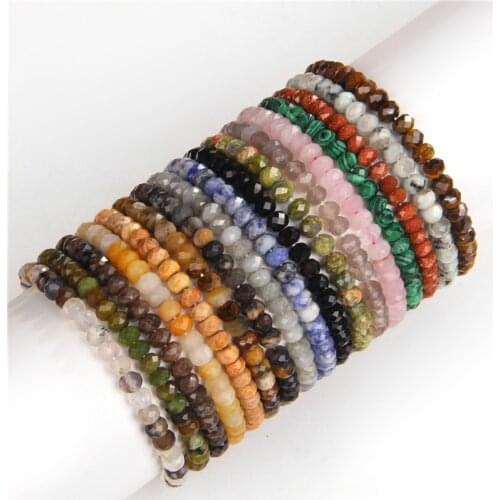 Beads Bracelet For Men Women Natural Faceted Stone Tiger Eye Labradorite Agates Quartz Bead Healing Energy Yoga Bracelets Women
