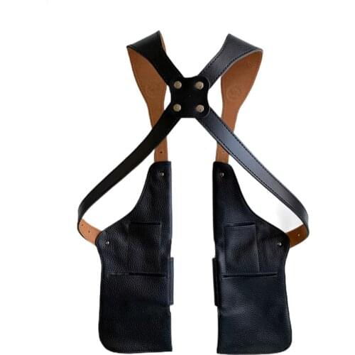 PU Leather Steampunk Medieval Shoulder Bag Vintage Phone Case Wallet Double Pocket Holster Viking Pirate Costume Purse Men Women