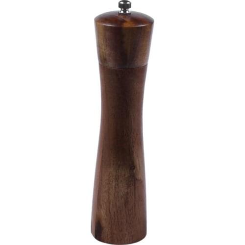 Wood Salt Pepper Grinder Mill - Manual Wooden Salt Grinder Pepper Mill Shakers Refillable with Adjustable Coarseness Ceramic Rot