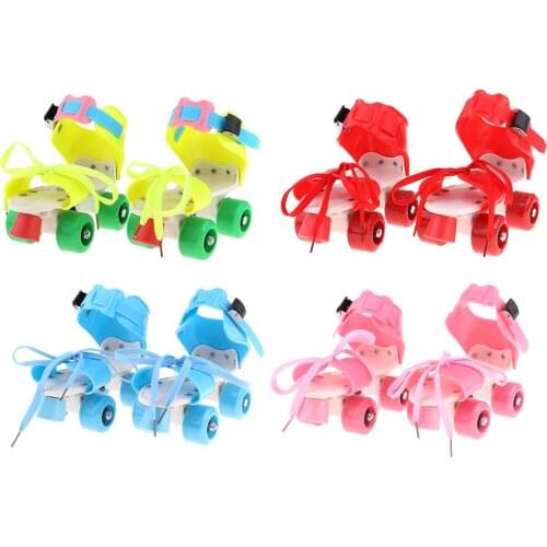 Kids Quad Roller Skates 4 Wheels Adjustable with Stopping Wheel