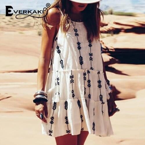 Everkaki White Summer Dresses