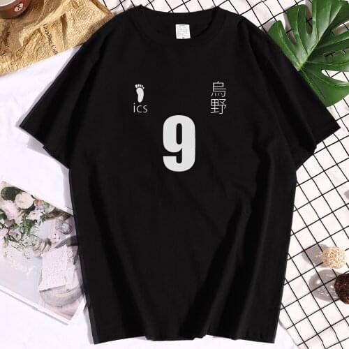 Cotton Kageyama Tobio Haikyuu Print T-shirts Man Summer Retro Crewneck Short Sleeves Loose Home Tshirt Vintage Mans T-shirt