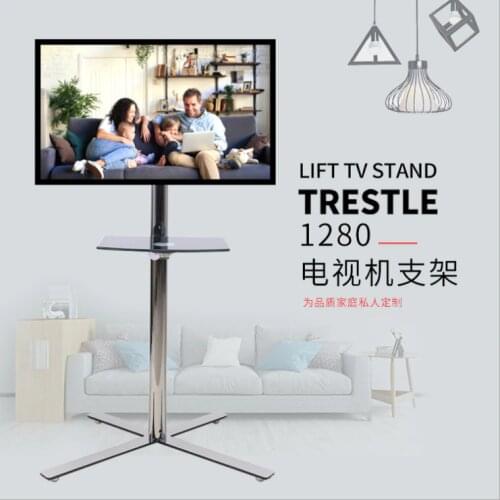 32"-65" stainless steel mobile LCD TV cart Plasma Floor stand movable with wheel X shape base 400x400 with DVD tray high quality