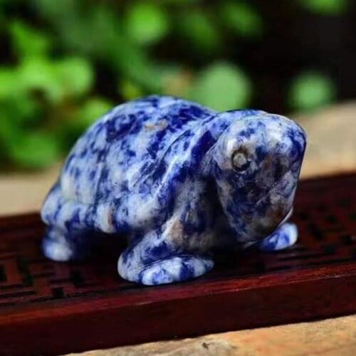 Natural Sodalite tortoise quartz crystals hand carved polished minerals gemstones feng shui decoration