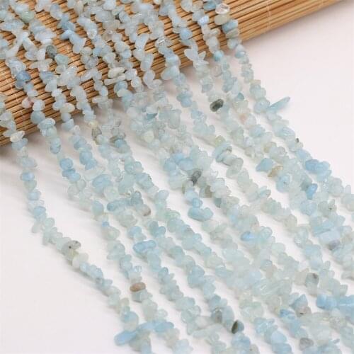 Irregular Freeform Chip Gravel Beads Natural Stone Aquamarine Beads For Jewelry Making 3x5-4x6mm Diy Bracelet Necklace Ms Gift